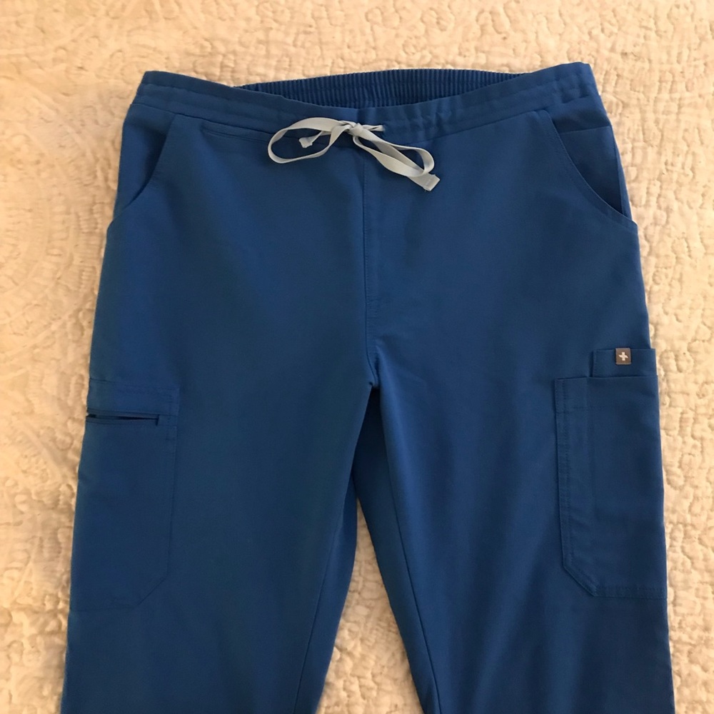 Figs royal blue yola scrub pants